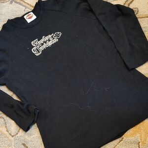 Harley-Davidson Black Sweatshirt with White Script Logo